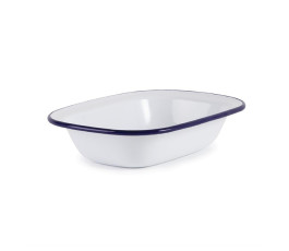 Lot de 6 Plats à tarte rectangulaire en email Olympia