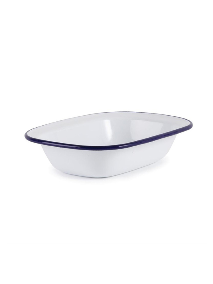Lot de 6 Plats à tarte rectangulaire en email Olympia