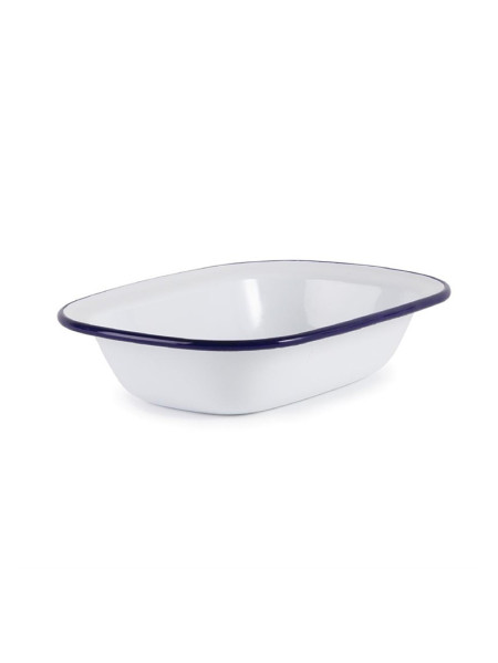 Lot de 6 Plats à tarte rectangulaire en email Olympia
