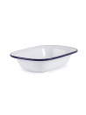 Lot de 6 Plats à tarte rectangulaire en email Olympia