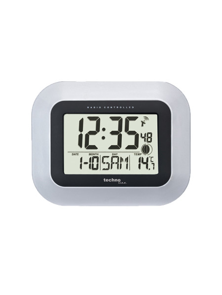 Radio-controlled wall clock - temperature display