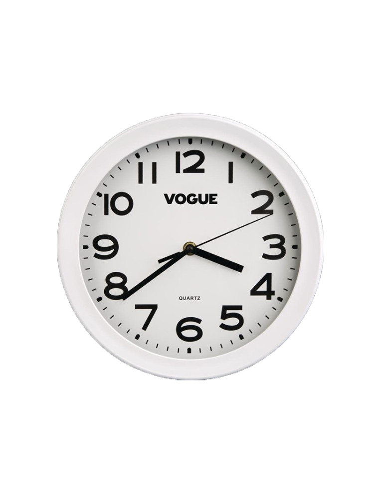Horloge de cuisine murale blanche Vogue