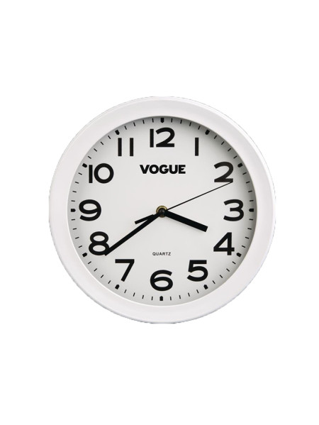 Vogue white wall clock - Diameter 24 cm