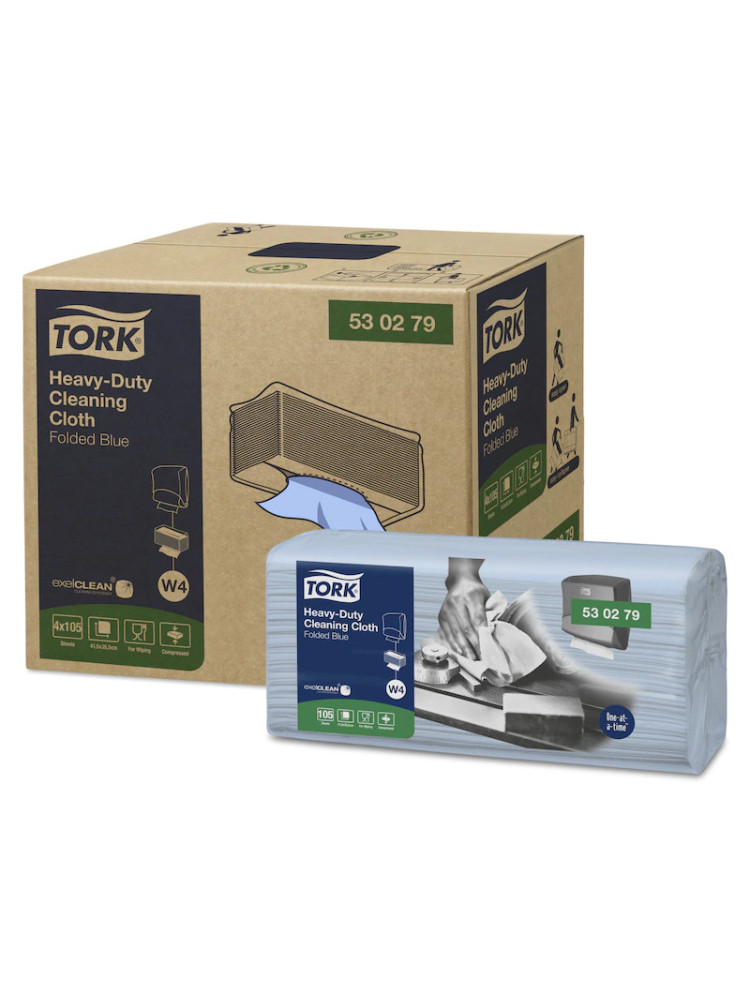 Package of 420 Tork ultra-resistant cleaning cloths folded TOP PAK