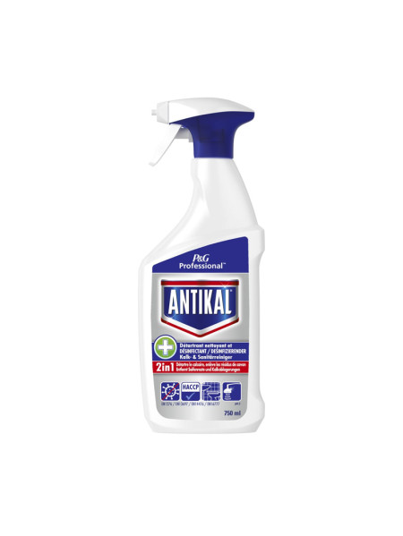Détartrant nettoyant et désinfectant 750 ml Antikal