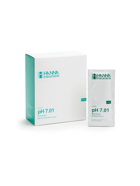 Solution tampon pH 7.01 - 25 sachets de 20 ml
