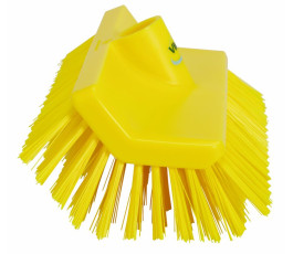 Balai-brosse Vikan Hi-Lo jaune - vue de profil