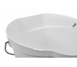 Vikan 12L bucket - graduated with spout - White