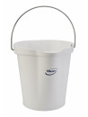 Vikan 12L bucket - graduated with spout - White