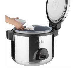 Rice cooker capacity 9L for 20L of rice (80 portions)