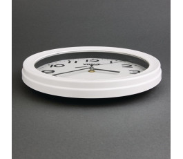 Horloge de cuisine murale blanche Vogue - Diamètre 24 cm