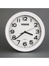 Vogue white wall clock - Diameter 24 cm