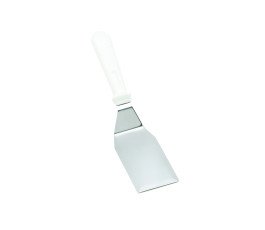 Angled stainless steel spatula 13 x 8 cm