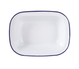 Set of 6 rectangular Olympia enamel pie dishes (180*130*40 mm)