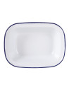 Set of 6 rectangular Olympia enamel pie dishes (180*130*40 mm)