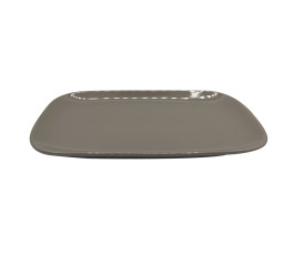 Grey rectangular plate 33x20.5 (set of 6)