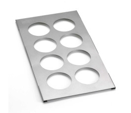 Stainless steel squeeze support for GN 1/3 container - 8 compartments