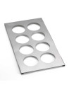 Support inox pour squeezes - 8 compartiments - Diamètres 5.08 cm