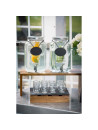 Glass beverage fountain with infuser and collar - 7.5 L