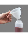 Silicone funnel for FIFO bottles