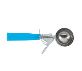 Stainless steel ice cream spoon with blue handle 59ml