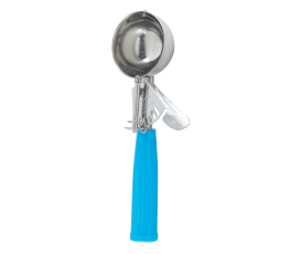 Stainless steel ice cream spoon with blue handle 59ml