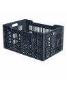 60L black perforated crate - 60 x 40 x 30 cm - Fruit and vegetable storage