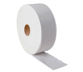 Jumbo white toilet paper 2 ply 17Ggr pure PEFC 340M wadding (pack of 6)