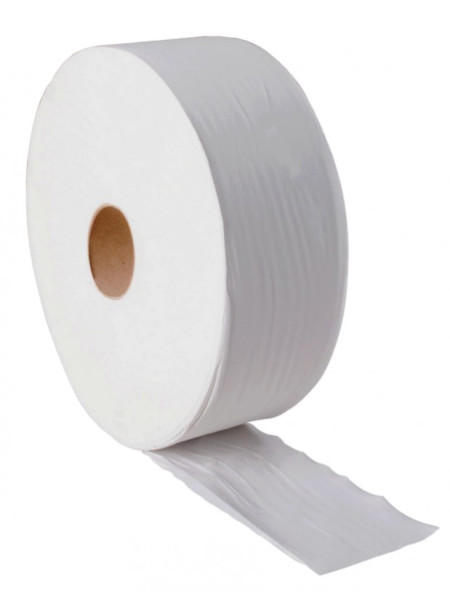 Papier toilette Maxi Jumbo blanc 2 plis 17Ggr pure ouate PEFC 340M Colis de  6