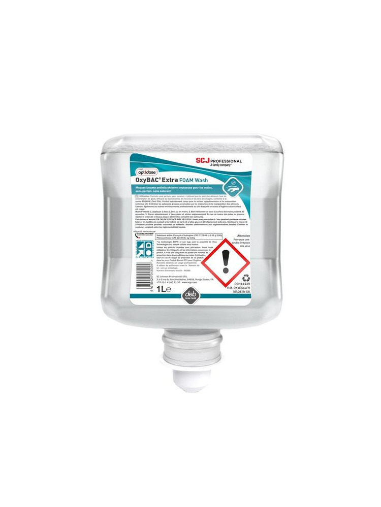 OXYBAC EXTRA FOAM Mousse lavante antimicrobienne - 6 x 1 L