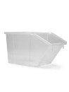 Bread bin with transparent plastic lid