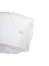 Bread bin with transparent plastic lid