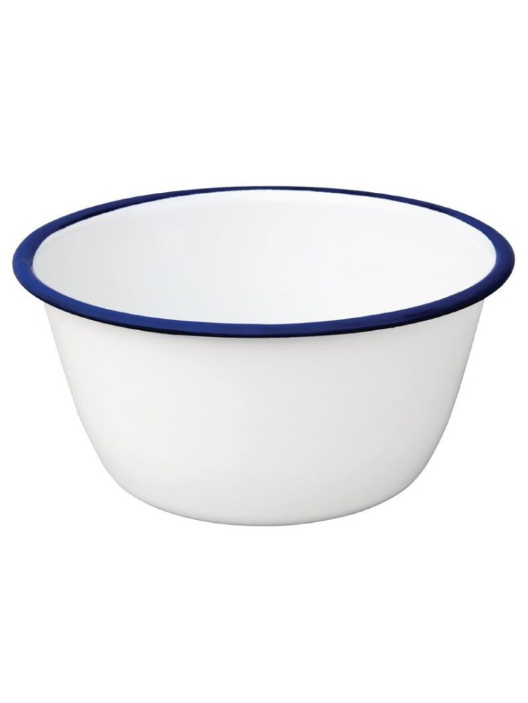 Set of 6 Olympia enamel salad bowls -155mm