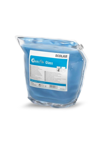 ECOLAB - OASIS PRO GLASS - Netttoyant pour vitres et surfaces modernes - 2 X 2 L