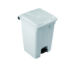 Plastic pedal bin 45 L white PROBBAX