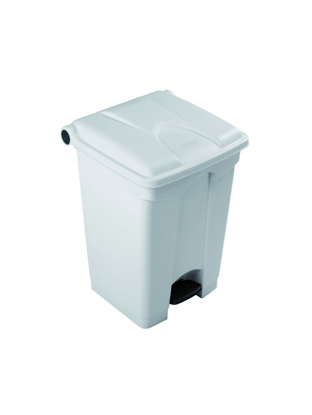 Plastic pedal bin 45 L white PROBBAX