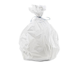 5 L white plastic waste bag - Box of 1000 (20 rolls of 50)