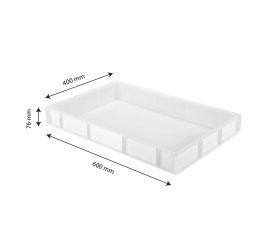 Euronorm dough container 60*40*7.6 cm - 12.5 L