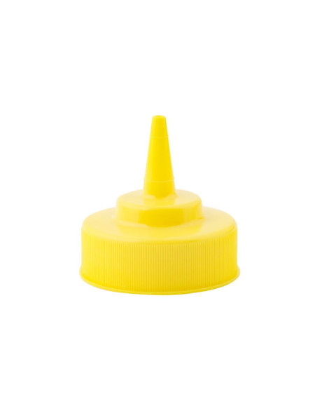 Bouchon cônique de sortie jaune pour squeeze 355ml - Diamètre 53mm