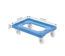 Blue cart for defrosting tray 600*400 mm