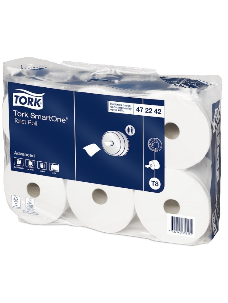 Papier Toilette Tork Smartone feuille à feuille (1150F) - Colis de 6