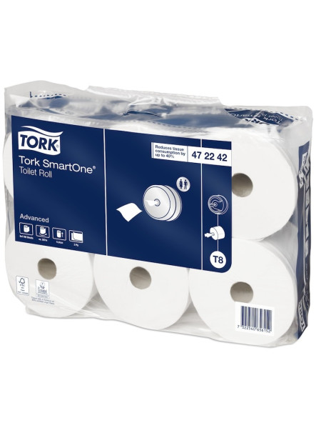 Tork Smartone toilet paper sheet by sheet (1150F) per package of 6
