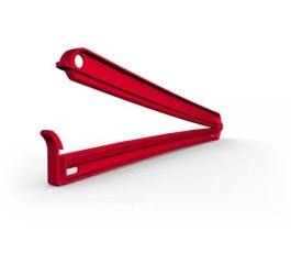 Set of 5 red closing clips - Length 35,5cm