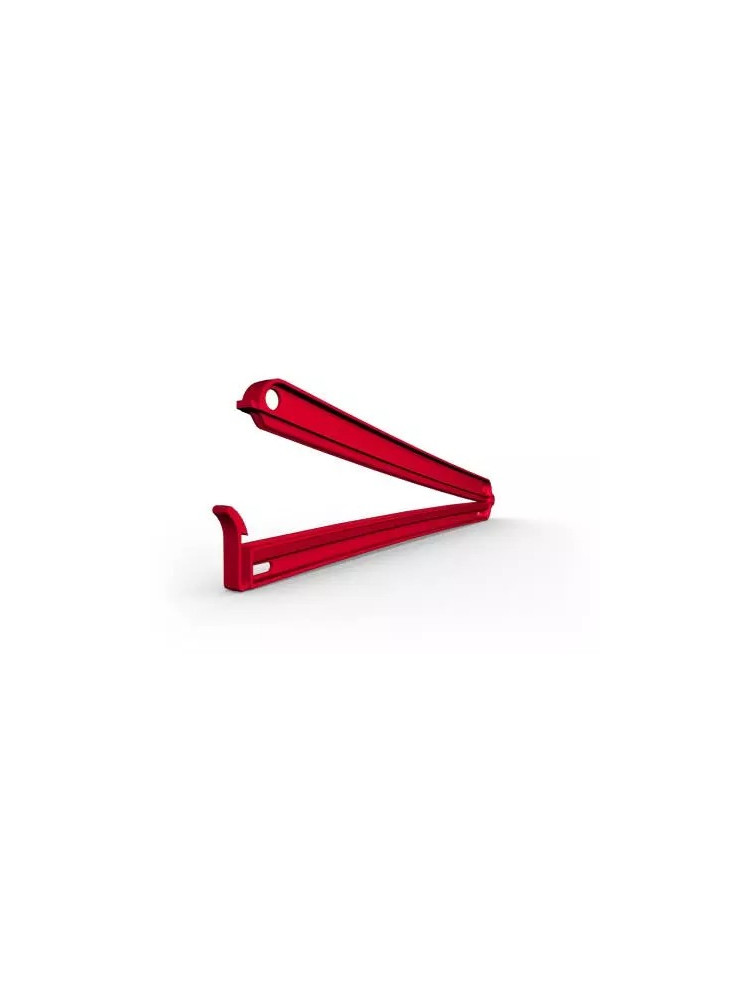 Set of 5 red closing clips - Length 35,5cm