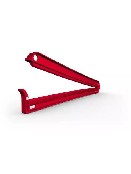 Set of 5 red closing clips - Length 35,5cm