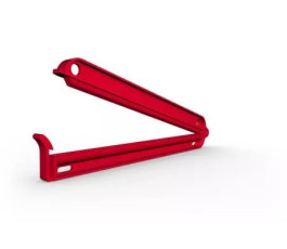 Set of 10 red closing clips - Length 25,5cm