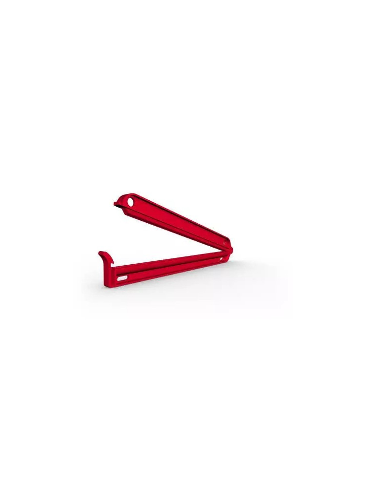 Set of 10 red closing clips - Length 25,5cm