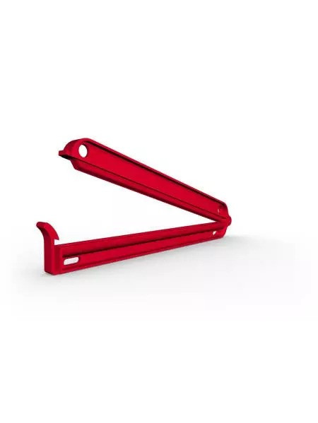 Set of 10 red closing clips - Length 25,5cm