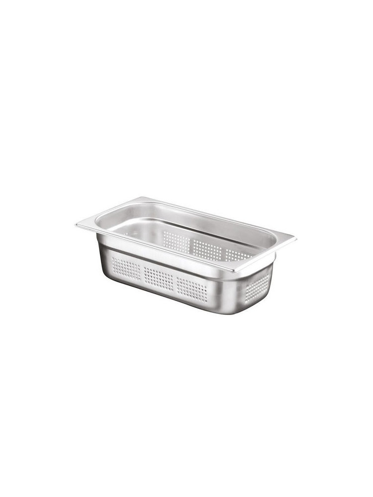 Perforated 304 stainless steel tray - GN 1/3 - Depth 100 mm