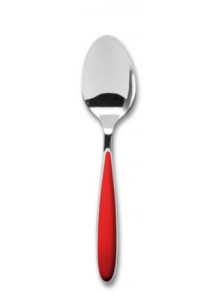 Set of 12 red almond table spoons